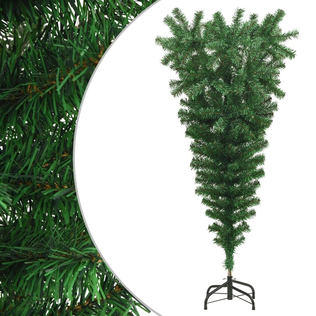 VidaXL Upside-down Artificial Christmas Tree With Stand Green 120 Cm 8 VidaXL Upside-down Artificial Christmas Tree With Stand Green 120 Cm - Image 6