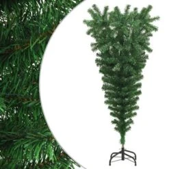 VidaXL Upside-down Artificial Christmas Tree With Stand Green 120 Cm