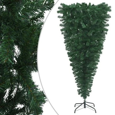 VidaXL Upside-down Artificial Christmas Tree With Stand Green 150 Cm 3 VidaXL Upside-down Artificial Christmas Tree With Stand Green 150 Cm
