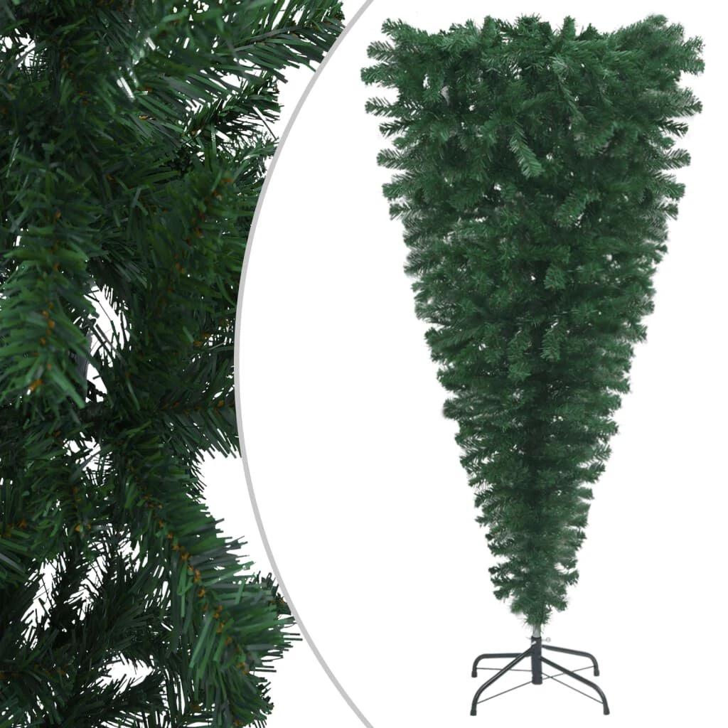 VidaXL Upside-down Artificial Christmas Tree With Stand Green 150 Cm 8 VidaXL Upside-down Artificial Christmas Tree With Stand Green 150 Cm - Image 6
