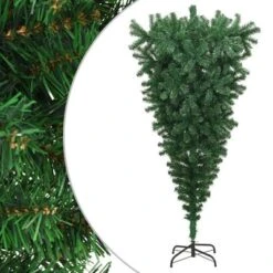 VidaXL Upside-down Artificial Christmas Tree With Stand Green 240 Cm