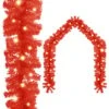 VidaXL Christmas Garland With LED Lights 10 M Red 1 VidaXL Christmas Garland With LED Lights 10 M Red -VIDAXL DECOR SHOP image 1 329196 3