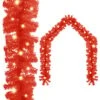 VidaXL Christmas Garland With LED Lights 20 M Red -VIDAXL DECOR SHOP image 1 329197 2