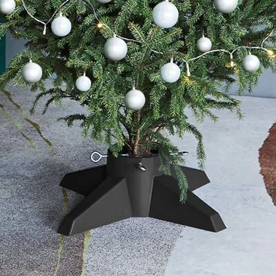 VidaXL Christmas Tree Stand Grey 55.5x55.5x15 Cm 4 VidaXL Christmas Tree Stand Grey 55.5x55.5x15 Cm - Image 2