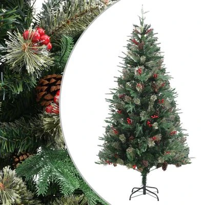 VidaXL Christmas Tree With Pine Cones Green 225 Cm PVC&PE 3 VidaXL Christmas Tree With Pine Cones Green 225 Cm PVC&PE