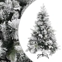VidaXL Christmas Tree With Flocked Snow&Cones 150 Cm PVC&PE