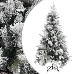 VidaXL Christmas Tree With Flocked Snow&Cones 225 Cm PVC&PE