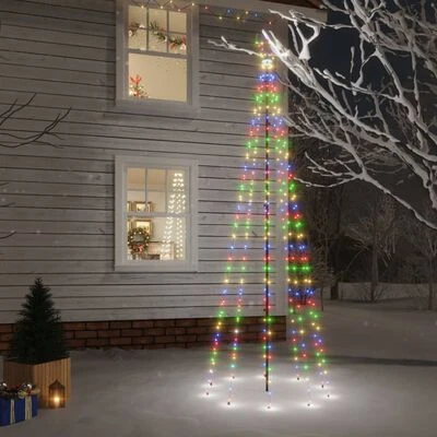 VidaXL Christmas Tree With Spike Colourful 310 LEDs 300 Cm 4 VidaXL Christmas Tree With Spike Colourful 310 LEDs 300 Cm - Image 2