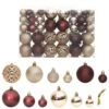 VidaXL Christmas Baubles 100 Pcs Champagne And Brown 3 / 4 / 6 Cm -VIDAXL DECOR SHOP image 1 356107