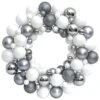 VidaXL Christmas Wreath White And Grey 45 Cm Polystyrene -VIDAXL DECOR SHOP image 1 356124 4