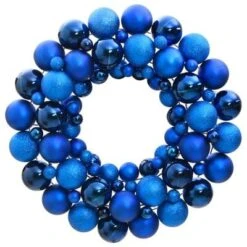 VidaXL Christmas Wreath Blue 45 Cm Polystyrene