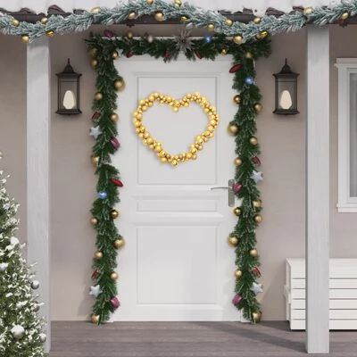 VidaXL Christmas Balls Garland Gold 175 Cm Polystyrene 4 VidaXL Christmas Balls Garland Gold 175 Cm Polystyrene - Image 2
