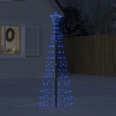 VidaXL Christmas Tree Light With Spikes 220 LEDs Blue 180 Cm 4 VidaXL Christmas Tree Light With Spikes 220 LEDs Blue 180 Cm - Image 2