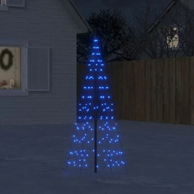 VidaXL Christmas Tree Light On Flagpole 200 LEDs Blue 180 Cm 4 VidaXL Christmas Tree Light On Flagpole 200 LEDs Blue 180 Cm - Image 2