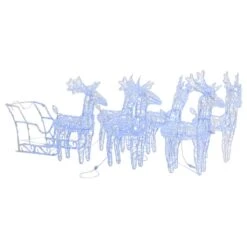VidaXL Reindeers & Sleigh Christmas Decoration 320 LEDs Acrylic -VIDAXL DECOR SHOP image 2 3100425
