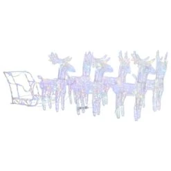 VidaXL Reindeers & Sleigh Christmas Decoration 320 LEDs Acrylic -VIDAXL DECOR SHOP image 2 3100426