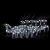 VidaXL Reindeer & Sleigh Christmas Decoration 140 LEDs Outdoor Silver -VIDAXL DECOR SHOP image 2 3100431