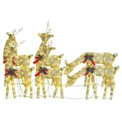 VidaXL Christmas Reindeers 6 Pcs White Cold White Mesh 31 VidaXL Christmas Reindeers 6 Pcs White Cold White Mesh -VIDAXL DECOR SHOP image 2 3154246 3