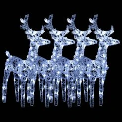 VidaXL Christmas Reindeers 4 Pcs Multicolour 160 LEDs Acrylic 25 VidaXL Christmas Reindeers 4 Pcs Multicolour 160 LEDs Acrylic -VIDAXL DECOR SHOP image 2 3154255 2