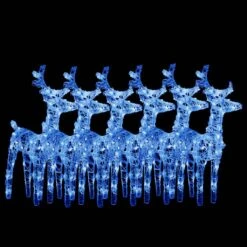 VidaXL Christmas Reindeers 6 Pcs Warm White 240 LEDs Acrylic -VIDAXL DECOR SHOP image 2 3154259