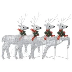 VidaXL Christmas Reindeers 4 Pcs Gold 80 LEDs -VIDAXL DECOR SHOP image 2 3154267 3