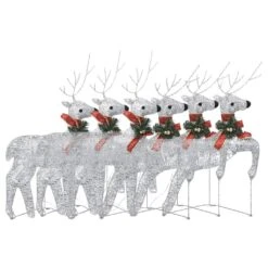 VidaXL Christmas Reindeers 6 Pcs Gold 120 LEDs -VIDAXL DECOR SHOP image 2 3154268