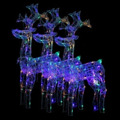 VidaXL Reindeer Christmas Decorations 3 Pcs 60x16x100 Cm Acrylic -VIDAXL DECOR SHOP image 2 3154340
