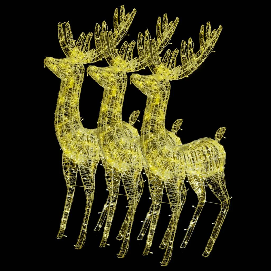 VidaXL XXL Acrylic Christmas Reindeers 250 LED 3 Pcs 180 Cm Warm White 12 VidaXL XXL Acrylic Christmas Reindeers 250 LED 3 Pcs 180 Cm Warm White - Image 10