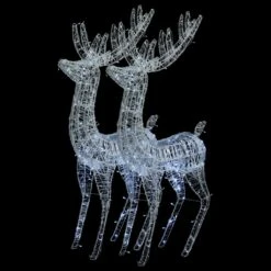 VidaXL XXL Acrylic Christmas Reindeers 250 LED 2 Pcs 180 Cm Multicolour -VIDAXL DECOR SHOP image 2 3154357 3