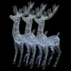 VidaXL XXL Acrylic Christmas Reindeers 250 LED 3 Pcs 180 Cm Cold White
