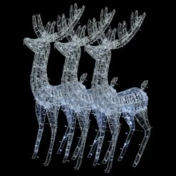 VidaXL XXL Acrylic Christmas Reindeers 250 LED 3 Pcs 180 Cm Cold White -VIDAXL DECOR SHOP image 2 3154358 3