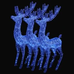 VidaXL XXL Acrylic Christmas Reindeers 250 LED 3 Pcs 180 Cm Multicolour -VIDAXL DECOR SHOP image 2 3154361