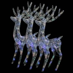 VidaXL XXL Acrylic Christmas Reindeers 250 LED 3 Pcs 180 Cm Cold White -VIDAXL DECOR SHOP image 2 3154364 3