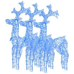 VidaXL Reindeer Christmas Decorations 3 Pcs 60x16x100 Cm Acrylic -VIDAXL DECOR SHOP image 2 3154367