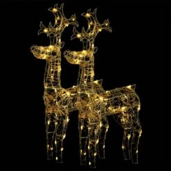 VidaXL Reindeer Christmas Decorations 2 Pcs 60x16x100 Cm Acrylic -VIDAXL DECOR SHOP image 2 3154369
