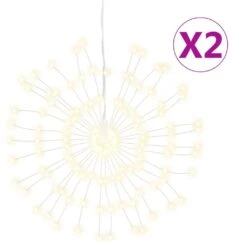 VidaXL Christmas Starburst Lights 140 LEDs 2 Pcs Cold White 17 Cm -VIDAXL DECOR SHOP image 2 3190510 1