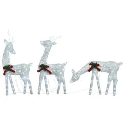 VidaXL Christmas Reindeer Family 270x7x90 Cm White Cold White Mesh -VIDAXL DECOR SHOP image 2 328506 3