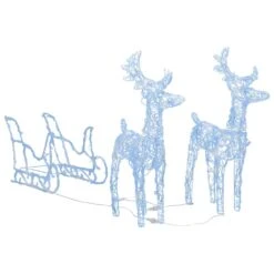 VidaXL Reindeers & Sleigh Christmas Decoration 160 LEDs 130 Cm Acrylic -VIDAXL DECOR SHOP image 2 328520