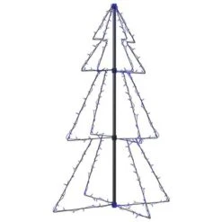 VidaXL Christmas Cone Tree 160 LEDs Indoor And Outdoor 78x120 Cm