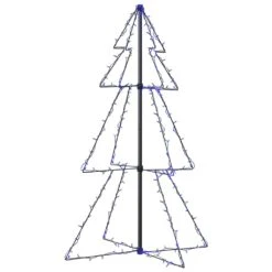 VidaXL Christmas Cone Tree 160 LEDs Indoor And Outdoor 78x120 Cm -VIDAXL DECOR SHOP image 2 328567 2
