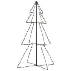 VidaXL Christmas Cone Tree 160 LEDs Indoor And Outdoor 78x120 Cm -VIDAXL DECOR SHOP image 2 328569 1