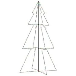 VidaXL Christmas Cone Tree 300 LEDs Indoor And Outdoor 120x220 Cm