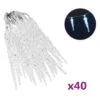 VidaXL Christmas Icicle Lights 40pcs Cold White Acrylic Remote Control -VIDAXL DECOR SHOP image 2 328613