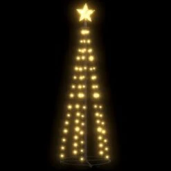 VidaXL Christmas Cone Tree Warm White 84 LEDs Decoration 50x150 Cm
