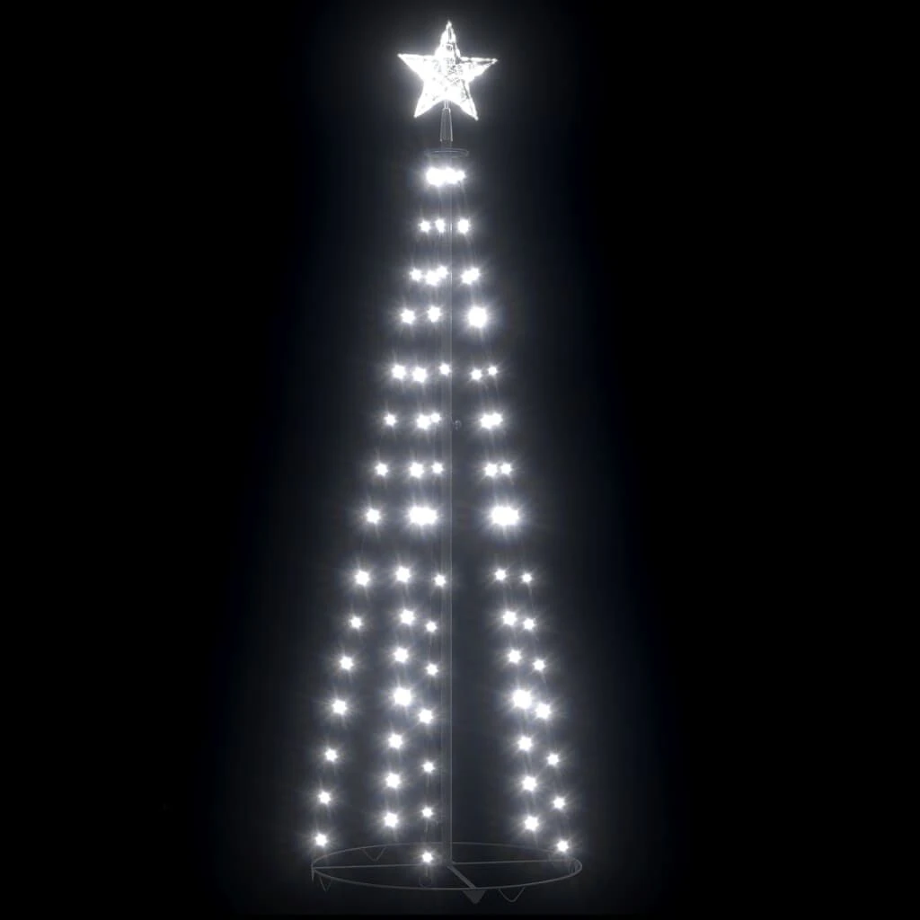 VidaXL Christmas Cone Tree Warm White 84 LEDs Decoration 50x150 Cm 12 VidaXL Christmas Cone Tree Warm White 84 LEDs Decoration 50x150 Cm - Image 10