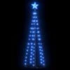 VidaXL Christmas Cone Tree Blue 84 LEDs Decoration 50x150 Cm