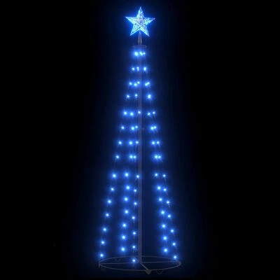 VidaXL Christmas Cone Tree Blue 84 LEDs Decoration 50x150 Cm 3 VidaXL Christmas Cone Tree Blue 84 LEDs Decoration 50x150 Cm