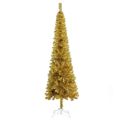 VidaXL Slim Christmas Tree Gold 150 Cm 4 VidaXL Slim Christmas Tree Gold 150 Cm - Image 2