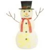 VidaXL Decorative Christmas Snowman Figure With LED Luxury Fabric 90cm -VIDAXL DECOR SHOP image 2 329760