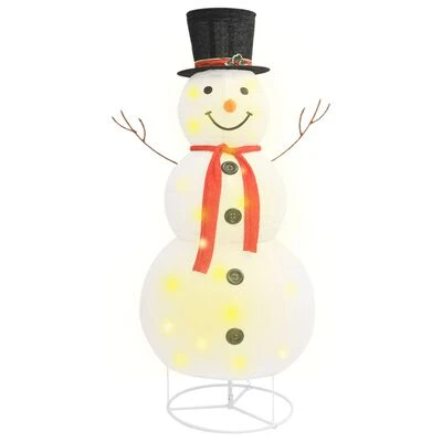 VidaXL Decorative Christmas Snowman Figure LED Luxury Fabric 180cm 3 VidaXL Decorative Christmas Snowman Figure LED Luxury Fabric 180cm